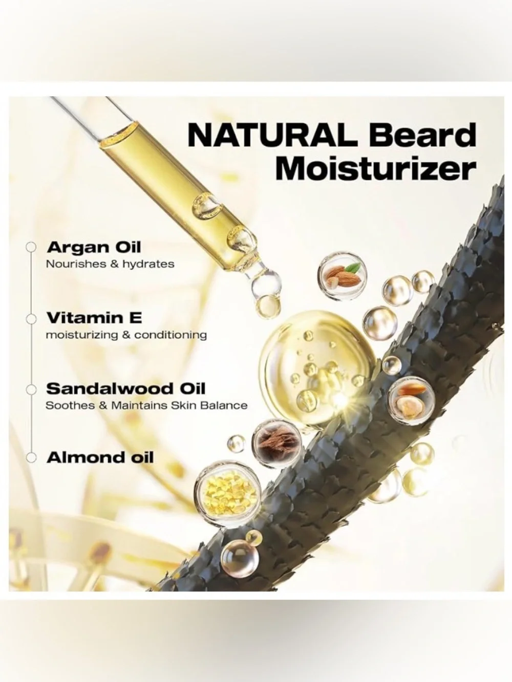 Waking Forrst Beard Care Set for Men Roller & Oil Sealed NWT
